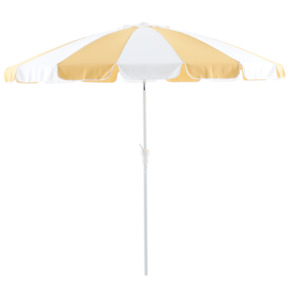 KARWEI parasol okergeel/wit rond Ø 250 cm