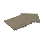 Rubber terrastegel 50x50x2,5cm zand