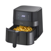 Inventum GF500HLDB - Airfryer - Hetelucht friteuse - 5 liter - 80 tot 200 graden - 1700 watt - Zwart/RVS