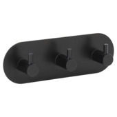 Kapstok 3 haken Milo zwart ijzer 145 mm