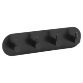 Kapstok 4 haken Milo zwart ijzer 195 mm