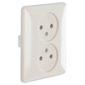 PEHA Standard stopcontact dubbel crème