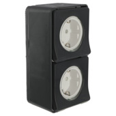 Schneider Electric Mureva Styl wandcontactdoos 2-voudig verticaal IP55 antraciet