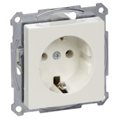 Schneider Merten System-M Enkel Geaard Stopcontact Polarwit