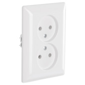 Jung AS500 Inbouw Dubbel Stopcontact Wit