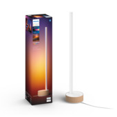 Philips gradient signe tafellamp wit en hout