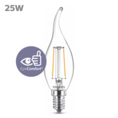 Philips LED kaars benttip E14 25W filament helder niet dimbaar