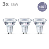 Philips LED spot GU10 35W 3 stuks wit niet dimbaar