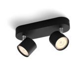 Philips Star zwart  2-lichts