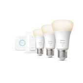 Philips Hue starterkit - warmwit licht 10W - 3 lampen met dimmer switch - E27