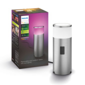Philips Hue sokkellamp Calla RVS - wit en gekleurd licht 8W - laag
