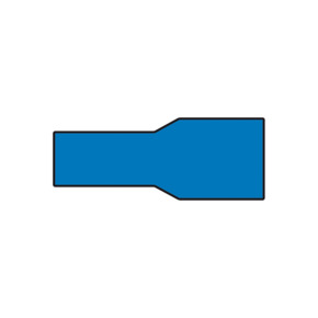 Carpoint Vlakstekerhuls 1542 6.3x0.8mm blauw blister 10 Stuks