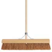Zaalveger bezem kokos 60 cm met steel 160 cm