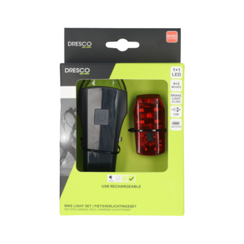 Dresco USB Verlichtingsset Razor 60 Lux kopen? Fietsverlichting | Karwei