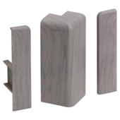 CanDo set buitenhoek en eindstukken donkergrijs tbv. plint