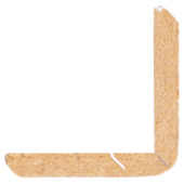 Hoeklat MDF 27x27 mm lengte 260 cm gegrond