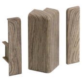 CanDo set buitenhoek en eindstukken bruingrijs tbv. plint