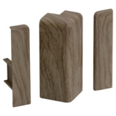 CanDo set buitenhoek en eindstukken donkerbruin tbv. plint