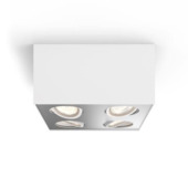 Philips opbpouwspot Box wit - Incl 4X LED 4,5W WarmGlow dimbaar