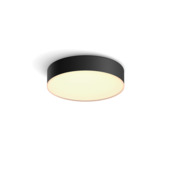 Philips Hue plafondlamp Enrave zwart - warm tot koelwit licht 10W - Ø 26 cm - met 1 dimmer switch
