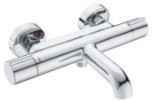 Atlantic thermostatische badkraan Colin chroom 15 cm