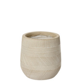 Bloempot Liam bruin met patroon polymeer Ø21 cm