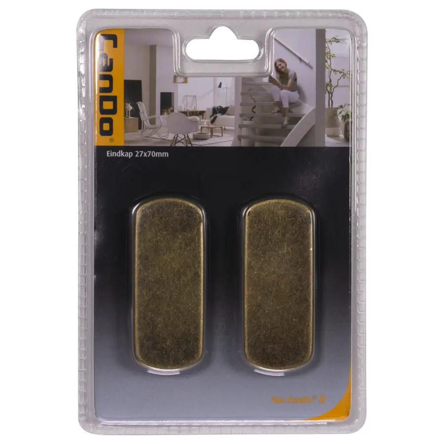 CanDo eindkap Oud Brons 27X70MM