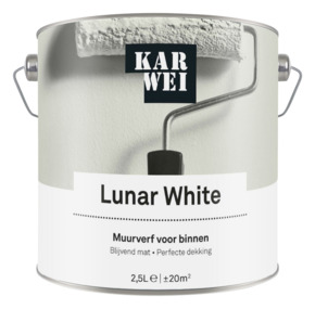 KARWEI muurverf RAL 9010 lunar white mat 2,5 liter