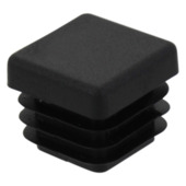 HANDSON meubeldop vierkant 20x20 mm zwart 4 stuks