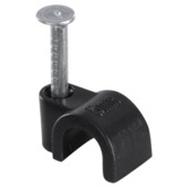 Handson kabelclip Rond Zwart 5mm 25 Stuks