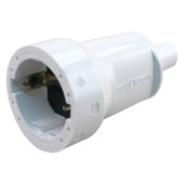 Contrastekker 10/16A PVC Randaarde Wit