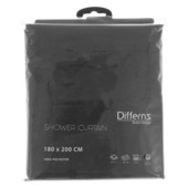 Douchegordijn Differnz polyester antraciet 180x200cm