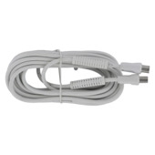Q-Link coax kabel 3CV2 HF 5 meter stekker recht wit