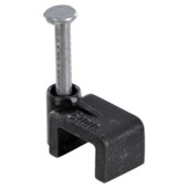 Handson Kabelclip Plat Zwart 6 mm 25 Stuks