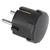 Handson stekker geaard met zij-invoer zwart