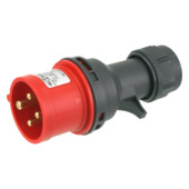 Cee stekker 4-polig randaarde 400V 16 ampère rood