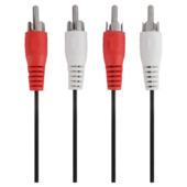 Q-Link tulp kabel 2RCA/2RCA male-male 1.5 meter rood/wit