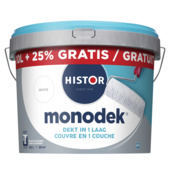 Histor Monodek muurverf wit 10 liter + 25% gratis