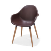 KARWEI tuinstoel Odense donker bruin kunststof