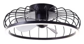 Brilliant plafondventilator Arezzo met lamp 36W zwart