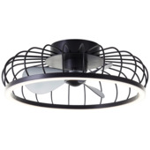 Brilliant plafondventilator Arezzo met lamp 36W zwart