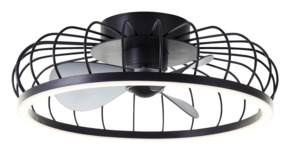 Brilliant plafondventilator Arezzo met lamp 36W zwart