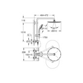 Grohe regendoucheset Euphoria XXL 310 met handdouche en thermostaatkraan grafiet