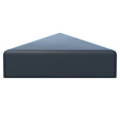 Afdekkap voor tuinpaal zwart hout 7 x 7 cm