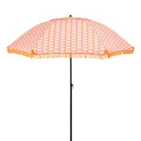 Parasol print oranje rond Ø 200 cm