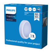 Philips ProjectLine wandlamp rond 15W spatwaterdicht 4000K met bewegingssensor