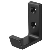 Hermeta garderobe jashaak mat zwart – geschikt voor lattenwand 1,7 cm – 1 stuk