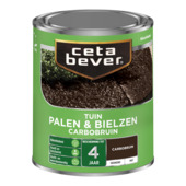 CetaBever Tuinbeits Palen & Bielzen mat dekkend carbobruin 750 ml