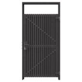 Tuinpoort pakket Andalusië verticaal hout zwart 5 x 99 x 178 cm