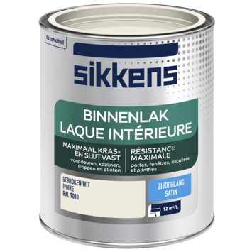 Sikkens binnenlak zijdeglans RAL 9010 gebroken wit 750 ml kopen? Houtverf | Karwei